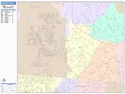 Roseville <br /> Wall Map <br /> Color Cast Style 2025 Map
