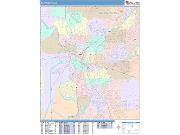 Sacramento <br /> Wall Map <br /> Color Cast Style 2025 Map