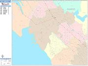 San Leandro <br /> Wall Map <br /> Color Cast Style 2025 Map