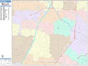 Santa Ana <br /> Wall Map <br /> Color Cast Style 2025 Map
