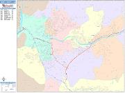Santa Clarita <br /> Wall Map <br /> Color Cast Style 2025 Map