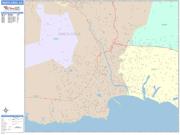 Santa Cruz <br /> Wall Map <br /> Color Cast Style 2025 Map
