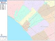 Santa Monica <br /> Wall Map <br /> Color Cast Style 2025 Map