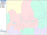 Santee <br /> Wall Map <br /> Color Cast Style 2025 Map