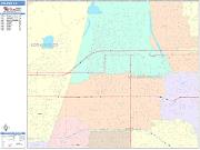 Upland <br /> Wall Map <br /> Color Cast Style 2025 Map