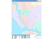 Vallejo <br /> Wall Map <br /> Color Cast Style 2025 Map