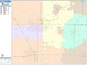 Visalia <br /> Wall Map <br /> Color Cast Style 2025 Map