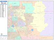 Aurora <br /> Wall Map <br /> Color Cast Style 2025 Map