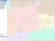 Bristol <br /> Wall Map <br /> Color Cast Style 2025 Map
