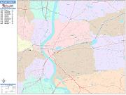 East Hartford <br /> Wall Map <br /> Color Cast Style 2025 Map