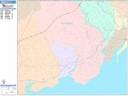 Fairfield <br /> Wall Map <br /> Color Cast Style 2025 Map