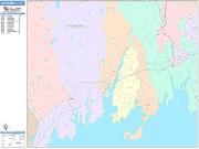 Greenwich <br /> Wall Map <br /> Color Cast Style 2025 Map