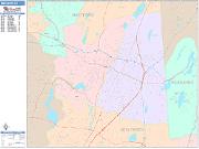 Meriden <br /> Wall Map <br /> Color Cast Style 2025 Map