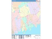 Stamford <br /> Wall Map <br /> Color Cast Style 2025 Map