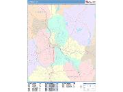 Waterbury <br /> Wall Map <br /> Color Cast Style 2025 Map