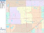 Carol City <br /> Wall Map <br /> Color Cast Style 2025 Map