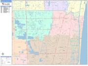 Deerfield Beach <br /> Wall Map <br /> Color Cast Style 2025 Map