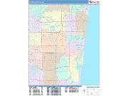 Fort Lauderdale <br /> Wall Map <br /> Color Cast Style 2025 Map