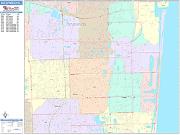 Hollywood <br /> Wall Map <br /> Color Cast Style 2025 Map
