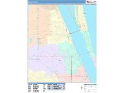 Melbourne <br /> Wall Map <br /> Color Cast Style 2025 Map