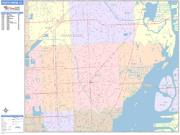 North Miami <br /> Wall Map <br /> Color Cast Style 2025 Map