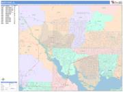 North Port <br /> Wall Map <br /> Color Cast Style 2025 Map