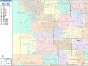 Pembroke Pines <br /> Wall Map <br /> Color Cast Style 2025 Map