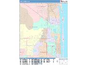 West Palm Beach <br /> Wall Map <br /> Color Cast Style 2025 Map