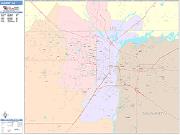 Albany <br /> Wall Map <br /> Color Cast Style 2025 Map
