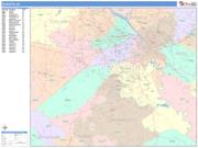 Augusta <br /> Wall Map <br /> Color Cast Style 2025 Map