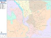Columbus <br /> Wall Map <br /> Color Cast Style 2025 Map