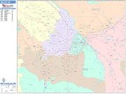 Macon <br /> Wall Map <br /> Color Cast Style 2025 Map