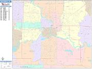 Des Moines <br /> Wall Map <br /> Color Cast Style 2025 Map