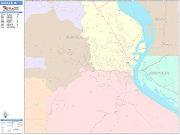 Dubuque <br /> Wall Map <br /> Color Cast Style 2025 Map