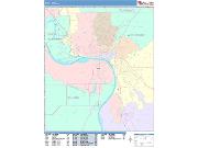 Sioux City <br /> Wall Map <br /> Color Cast Style 2025 Map