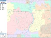 Aurora <br /> Wall Map <br /> Color Cast Style 2025 Map