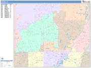 Carmel <br /> Wall Map <br /> Color Cast Style 2025 Map