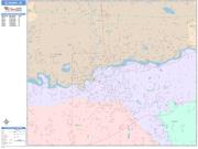 Elkhart <br /> Wall Map <br /> Color Cast Style 2025 Map