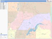 Fishers <br /> Wall Map <br /> Color Cast Style 2025 Map