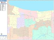 Gary <br /> Wall Map <br /> Color Cast Style 2025 Map