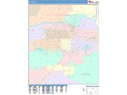 Topeka <br /> Wall Map <br /> Color Cast Style 2024 Map