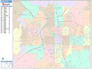 Wichita <br /> Wall Map <br /> Color Cast Style 2025 Map