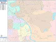 Bossier City <br /> Wall Map <br /> Color Cast Style 2025 Map