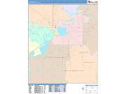 Lake Charles <br /> Wall Map <br /> Color Cast Style 2025 Map