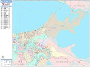 New Orleans <br /> Wall Map <br /> Color Cast Style 2025 Map