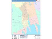 New Bedford <br /> Wall Map <br /> Color Cast Style 2025 Map
