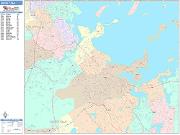 Quincy <br /> Wall Map <br /> Color Cast Style 2025 Map