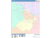 Ann Arbor <br /> Wall Map <br /> Color Cast Style 2025 Map