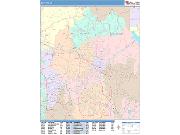 Durham <br /> Wall Map <br /> Color Cast Style 2025 Map