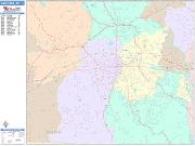Gastonia <br /> Wall Map <br /> Color Cast Style 2025 Map